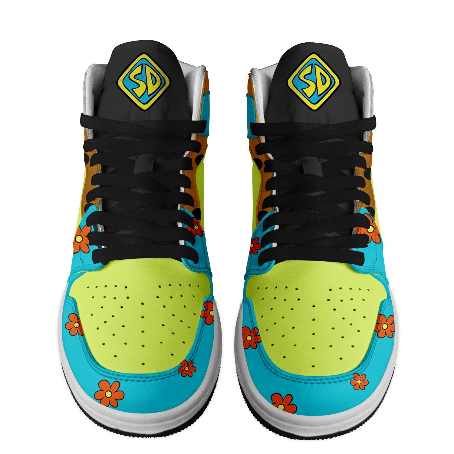Ideafootwear Scooby-Doo AJ1 High Sneakers Shoes For Men And Women 5