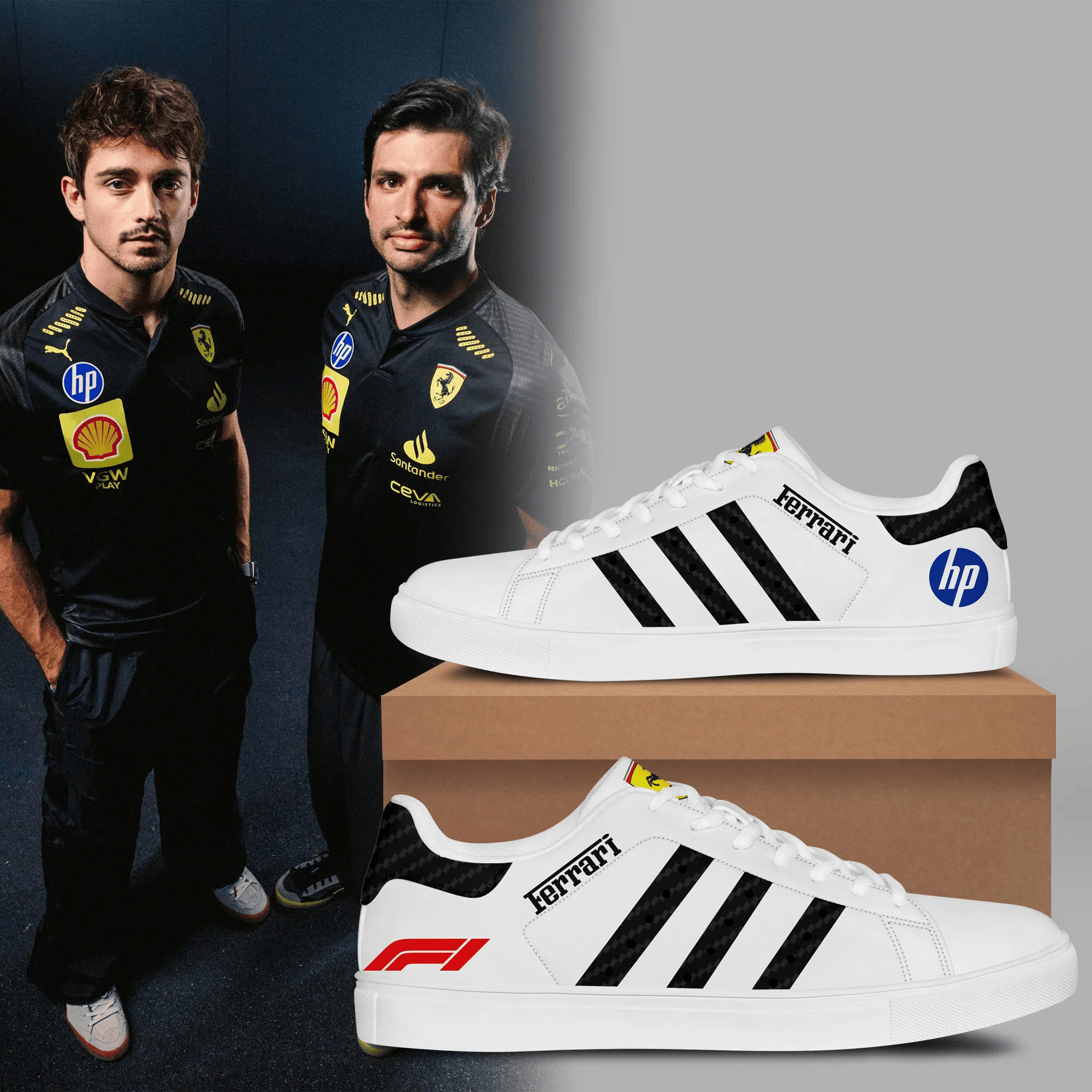 Ideafootwear Scuderia Ferrari Skate Stan Shoes Sneakes For Men And Women 1
