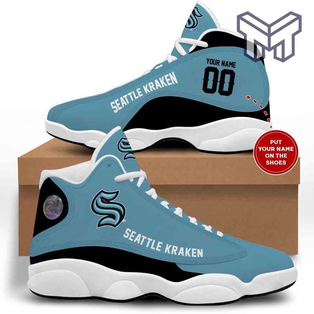Ideafootwear Seattle Kraken AJ13 Sneakers Shoes For Men And Women 1