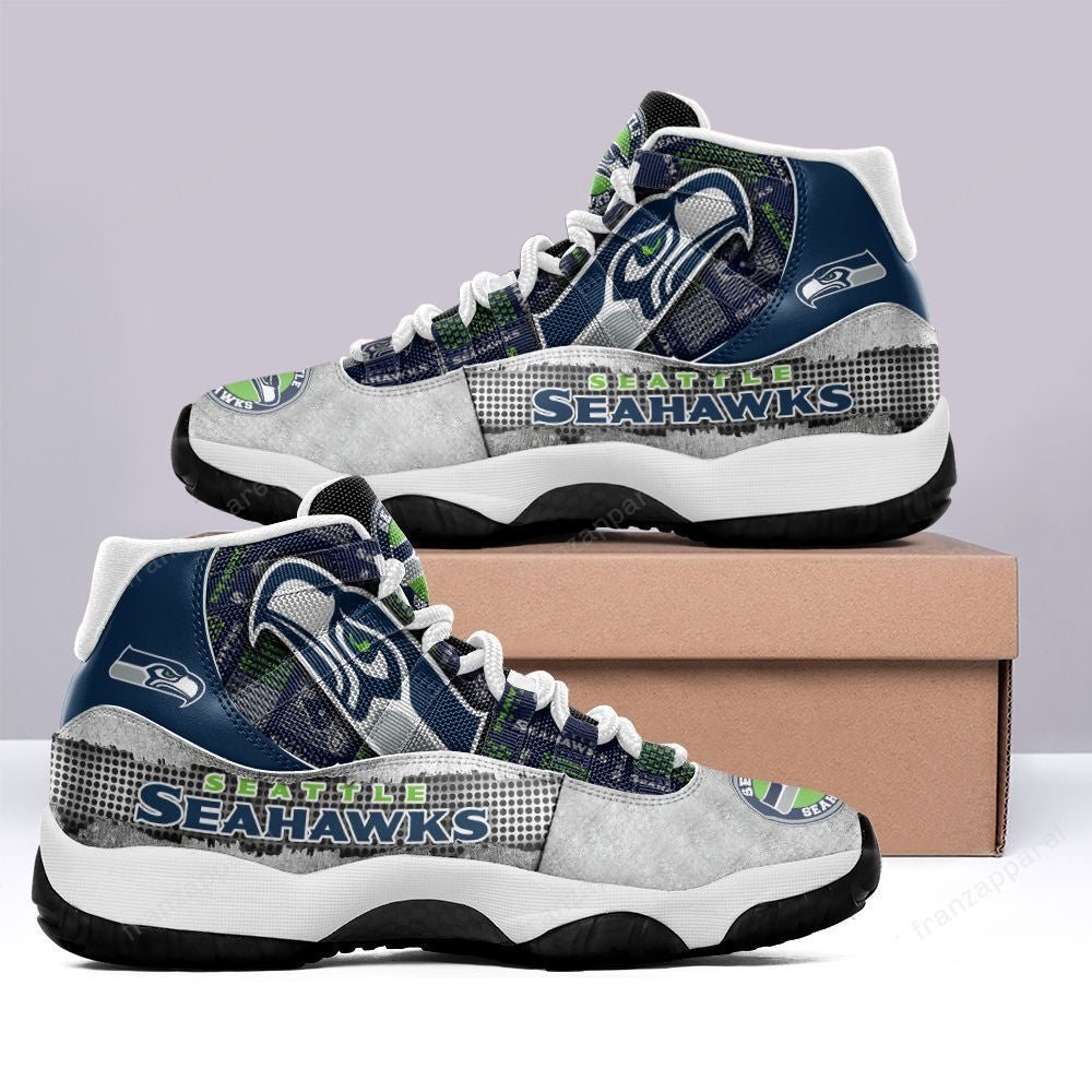 Ideafootwear Seattle Seahawks AJ13 Sneakers Shoes For Men And Women 12
