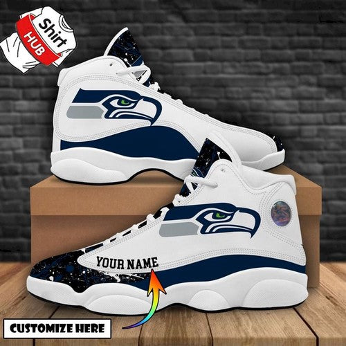 Ideafootwear Seattle Seahawks AJ13 Sneakers Shoes For Men And Women 3