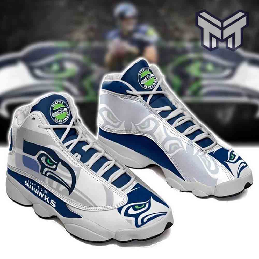 Ideafootwear Seattle Seahawks AJ13 Sneakers Shoes For Men And Women 8