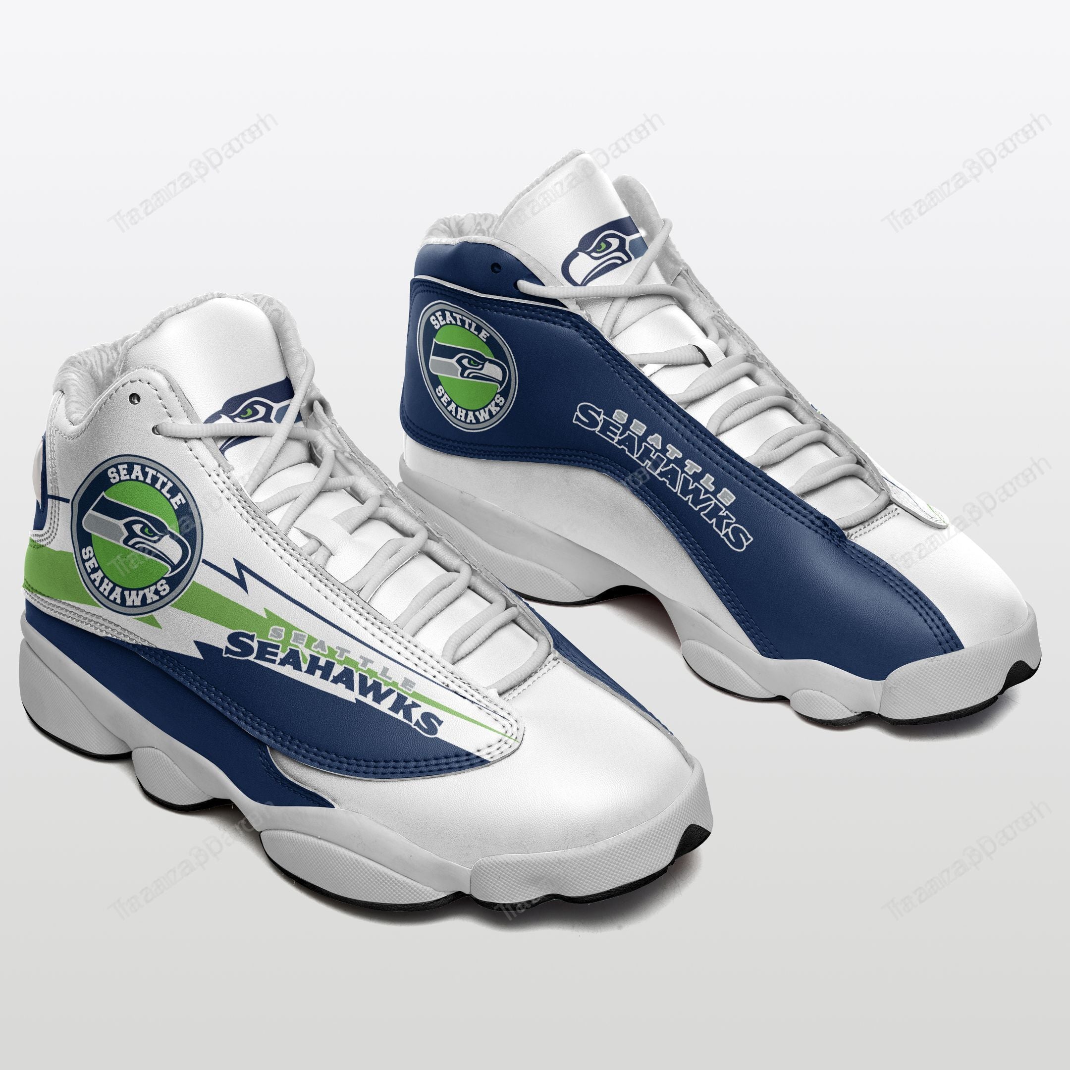 Ideafootwear Seattle Seahawks AJ13 Sneakers Shoes For Men And Women 14