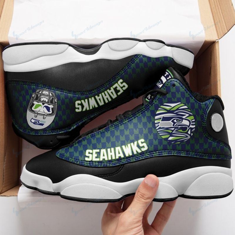 Ideafootwear Seattle Seahawks AJ13 Sneakers Shoes For Men And Women 19