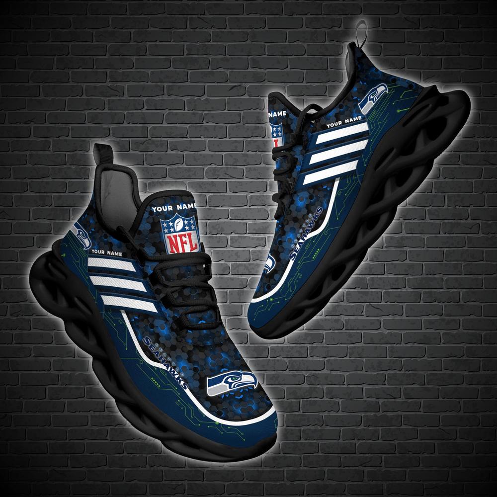 Ideafootwear Seattle Seahawks Max Soul Shoes Sneakers For Men And Women 44