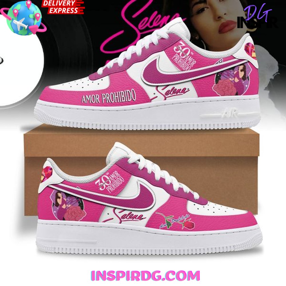 Ideafootwear Selena 30th Anniversary Amor Prohibido Air Low-Top Sneakers Shoes For Men And Women 1