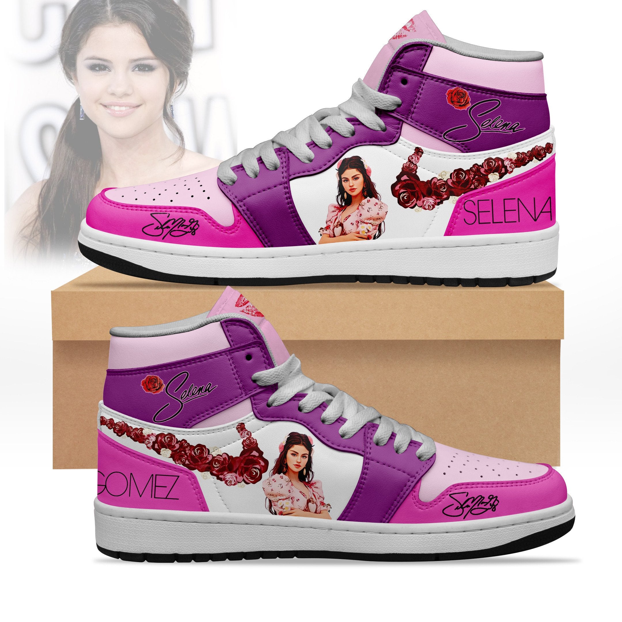 Ideafootwear Selena Gomez AJ1 High Sneakers Shoes For Men And Women 1