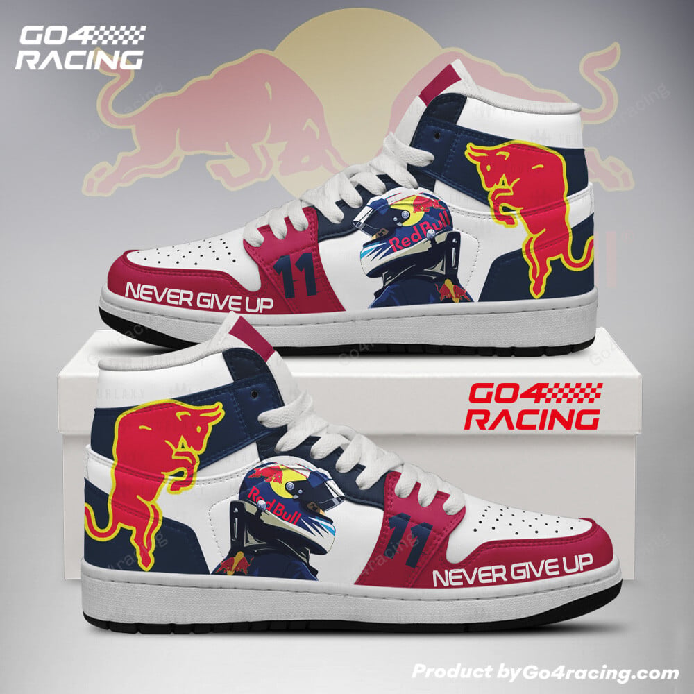 Ideafootwear Sergio Perez - Red Bull AJ1 High Sneakers Shoes For Men And Women 2