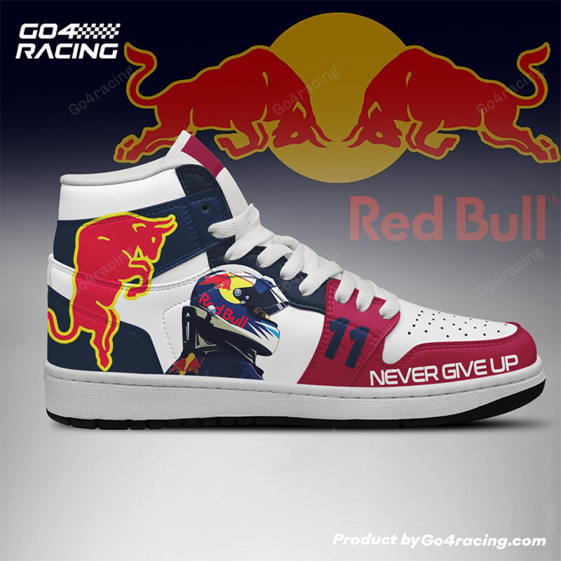 Ideafootwear Sergio Perez - Red Bull AJ1 High Sneakers Shoes For Men And Women 2