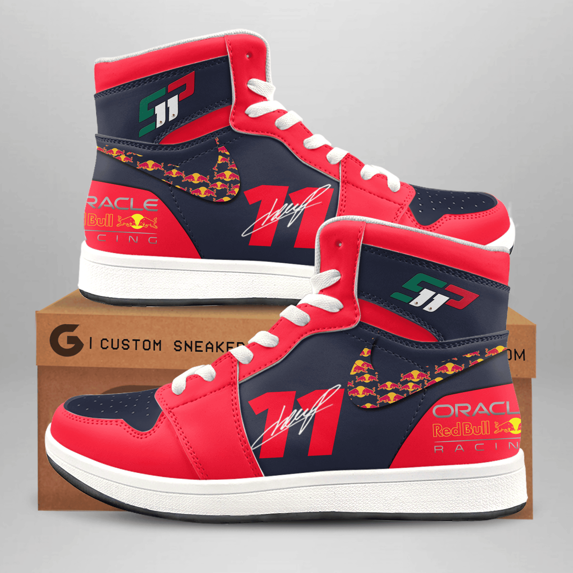 Ideafootwear Sergio Pérez AJ1 High Sneakers Shoes For Men And Women 1