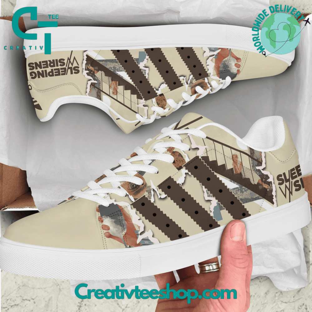 Ideafootwear Sleeping With Sirens  Skate Stan Shoes Sneakes For Men And Women 1
