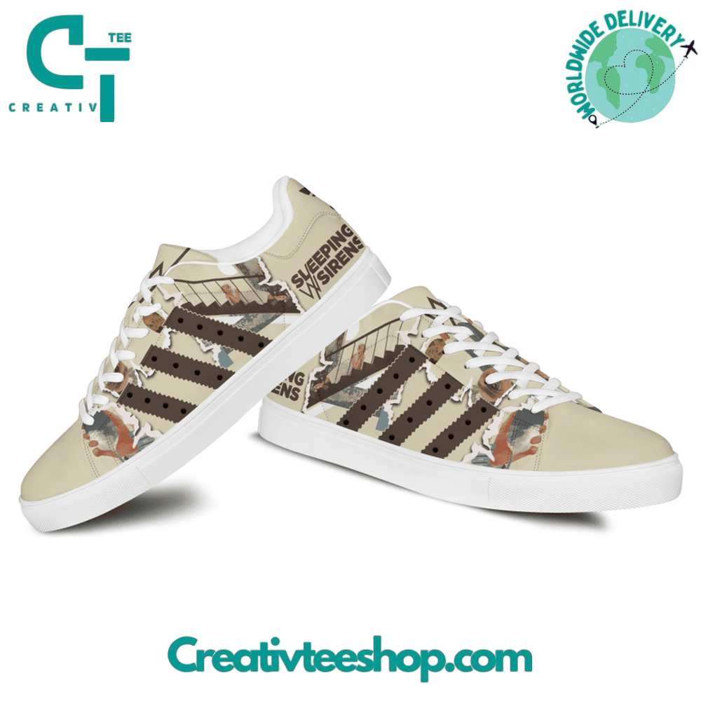 Ideafootwear Sleeping With Sirens  Skate Stan Shoes Sneakes For Men And Women 1