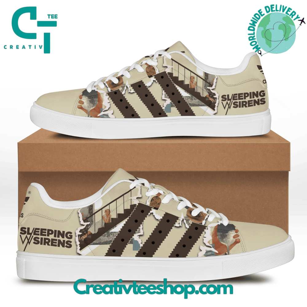 Ideafootwear Sleeping With Sirens  Skate Stan Shoes Sneakes For Men And Women 1