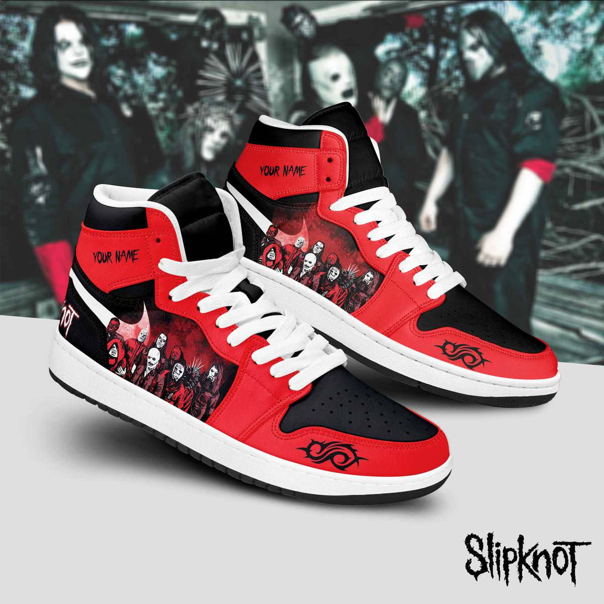Ideafootwear Slipknot AJ1 High Sneakers Shoes For Men And Women 6