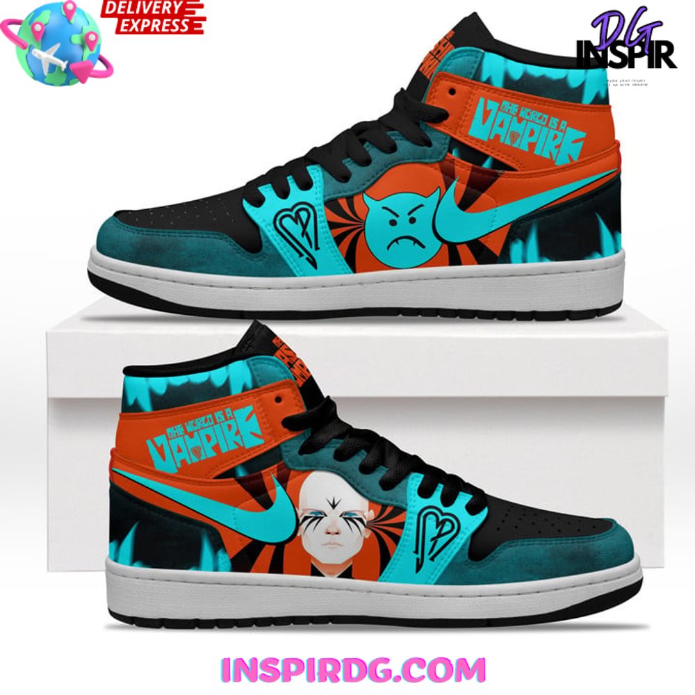 Ideafootwear Smashing Pumpkins World is A Vampire AJ1 High Sneakers Shoes For Men And Women 1