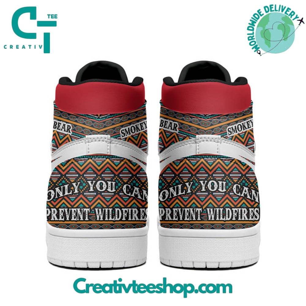 Ideafootwear Smokey Bear Only You Can Prevent Wildfires AJ1 High Sneakers Shoes For Men And Women 1