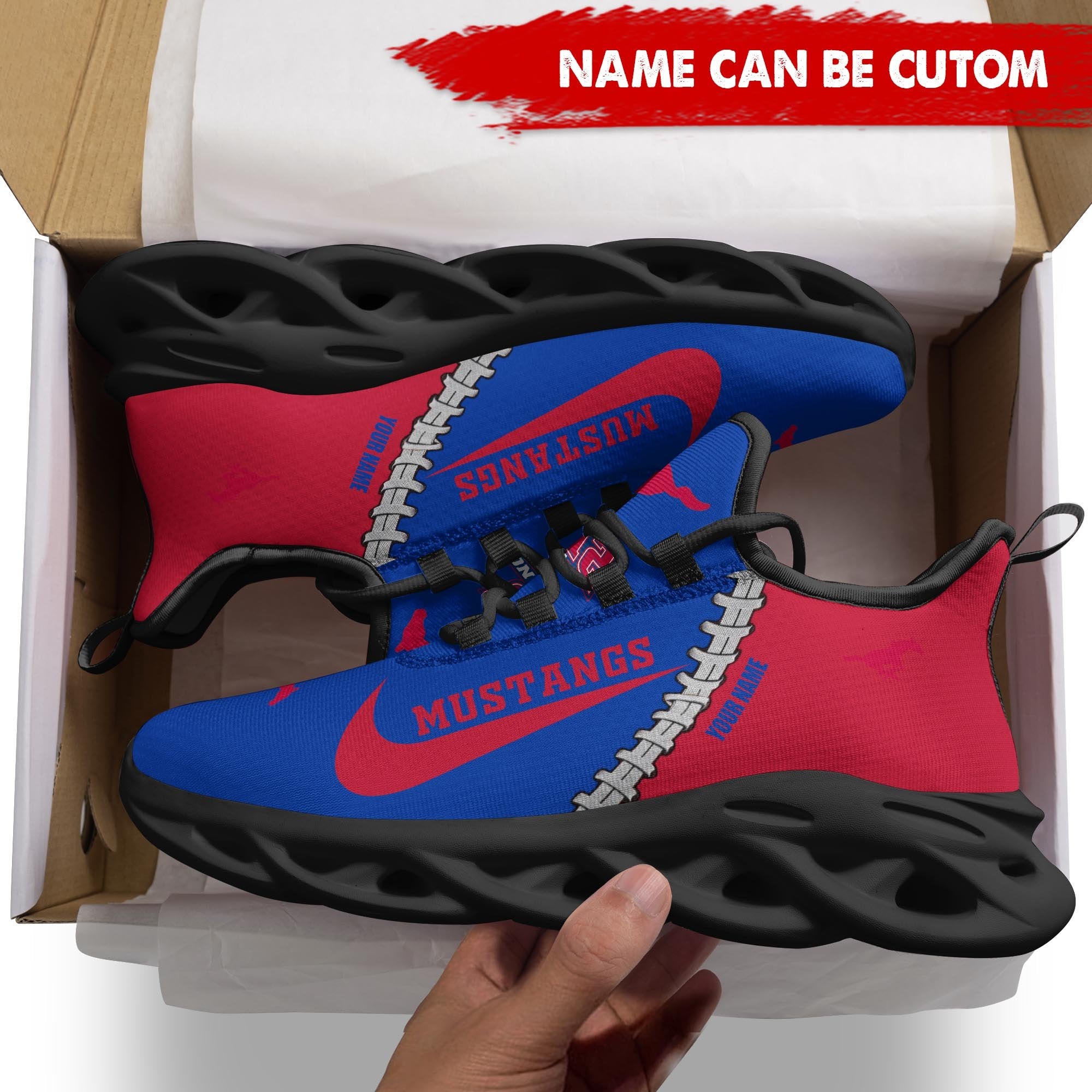 Ideafootwear SMU Mustangs Max Soul Shoes Sneakers For Men And Women 1