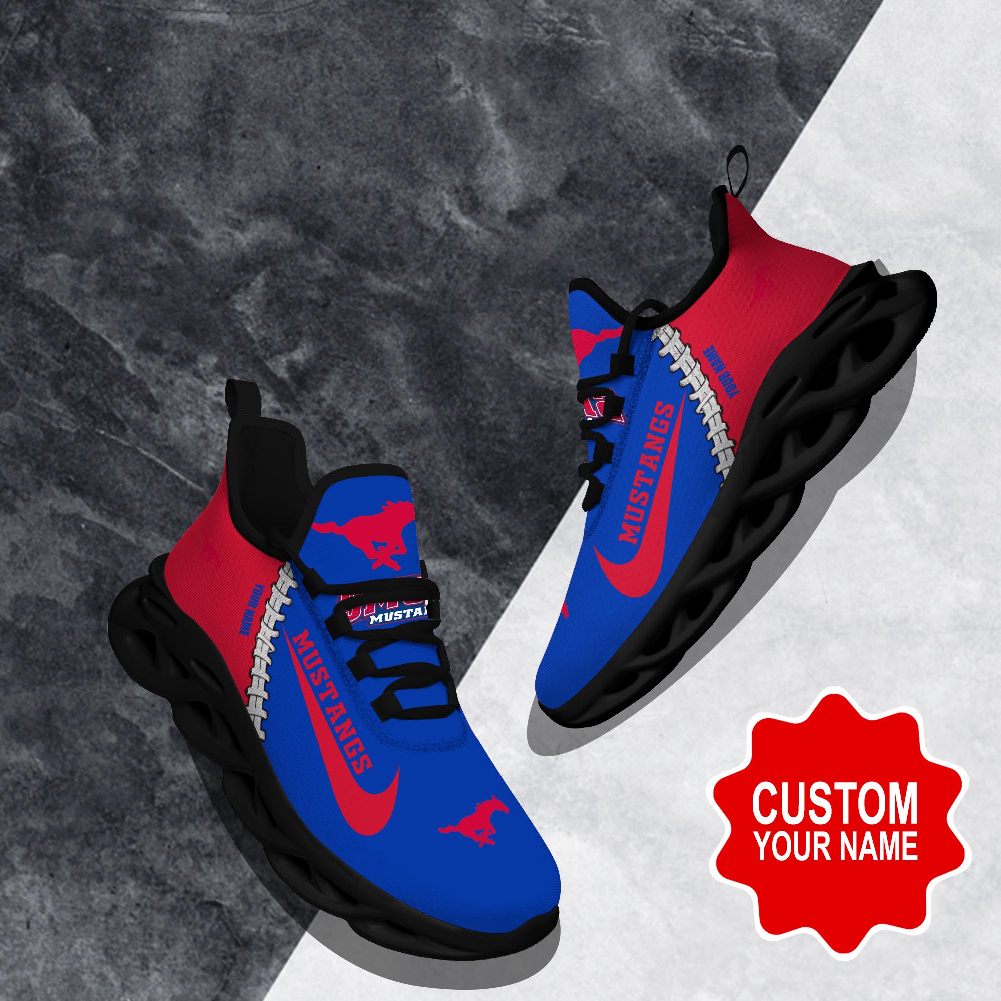 Ideafootwear SMU Mustangs Max Soul Shoes Sneakers For Men And Women 1