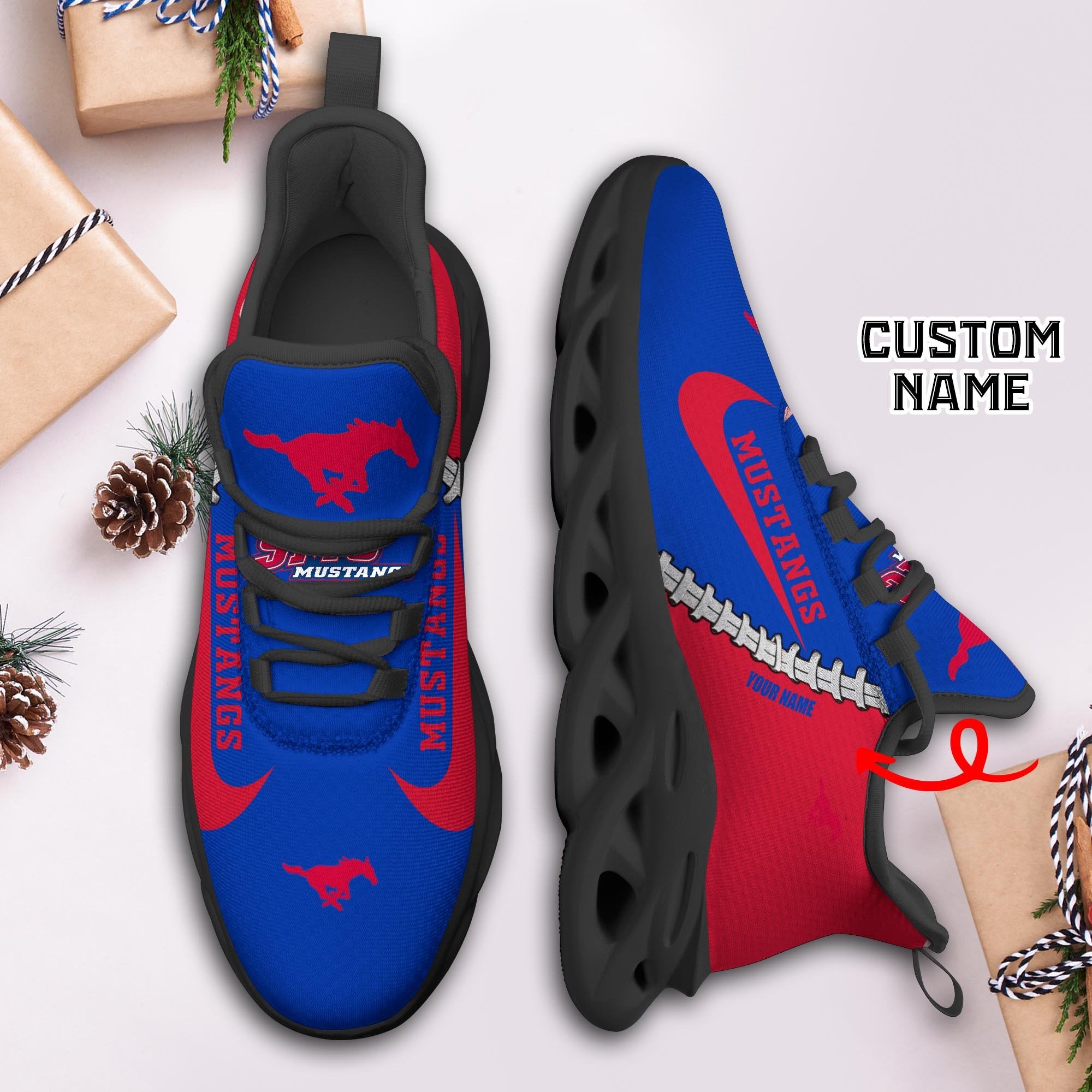 Ideafootwear SMU Mustangs Max Soul Shoes Sneakers For Men And Women 1
