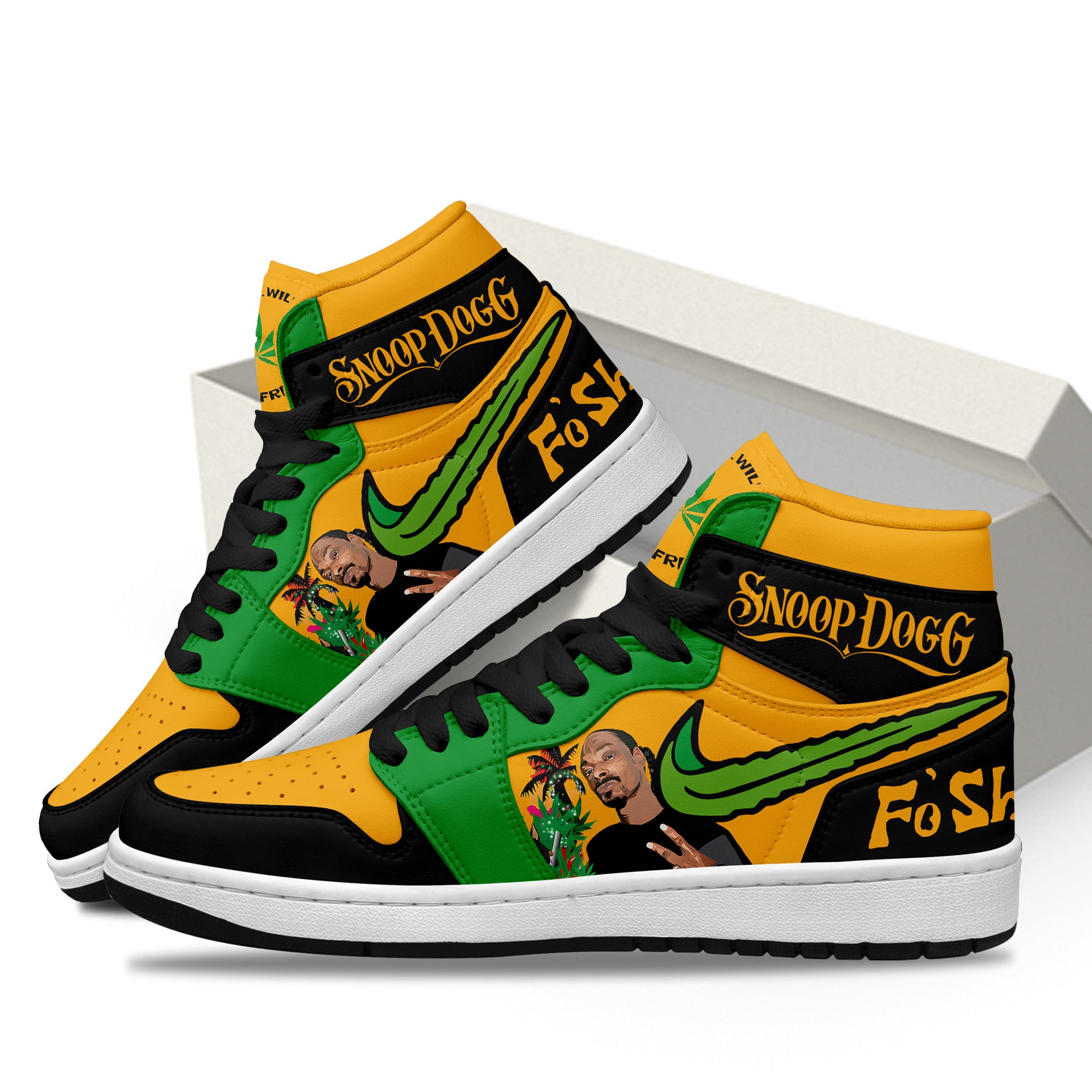 Ideafootwear Snoop Dogg AJ1 High Sneakers Shoes For Men And Women 2