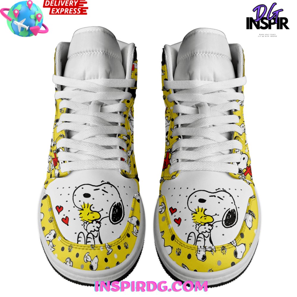 Ideafootwear Snoopy AJ1 High Sneakers Shoes For Men And Women 4