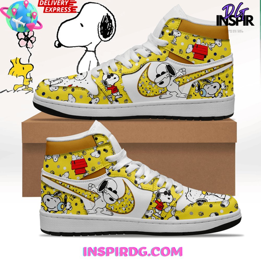 Ideafootwear Snoopy AJ1 High Sneakers Shoes For Men And Women 4