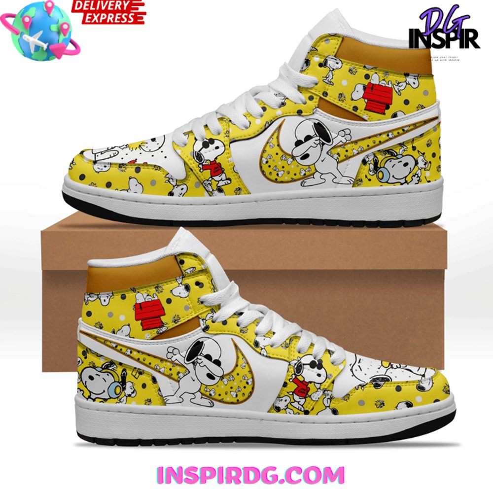 Ideafootwear Snoopy AJ1 High Sneakers Shoes For Men And Women 4
