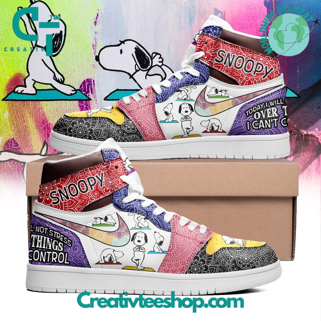 Ideafootwear Snoopy AJ1 High Sneakers Shoes For Men And Women 5