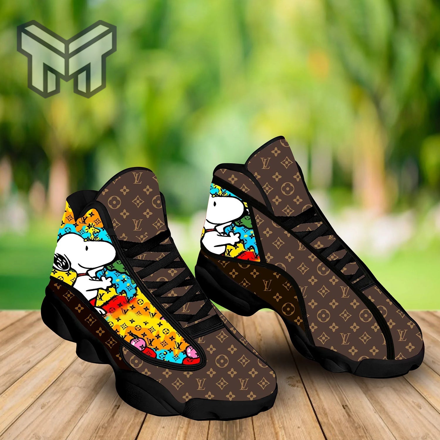 Ideafootwear Snoopy AJ13 Sneakers Shoes For Men And Women 1
