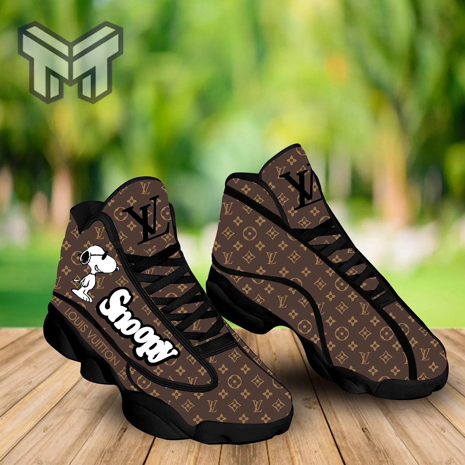 Ideafootwear Snoopy AJ13 Sneakers Shoes For Men And Women 2