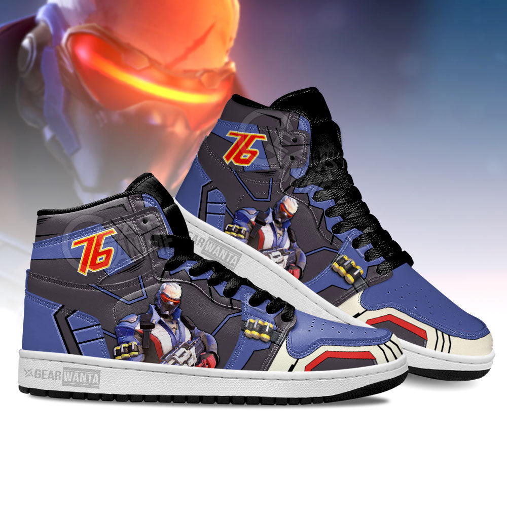 Ideafootwear Soldier 76 Overwatch AJ1 High Sneakers Shoes For Men And Women 1
