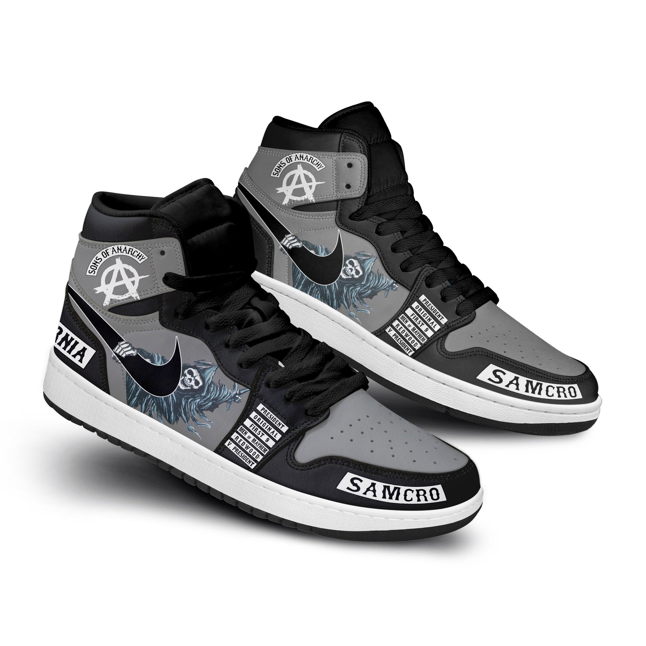 Ideafootwear Sons of Anarchy AJ1 High Sneakers Shoes For Men And Women 1