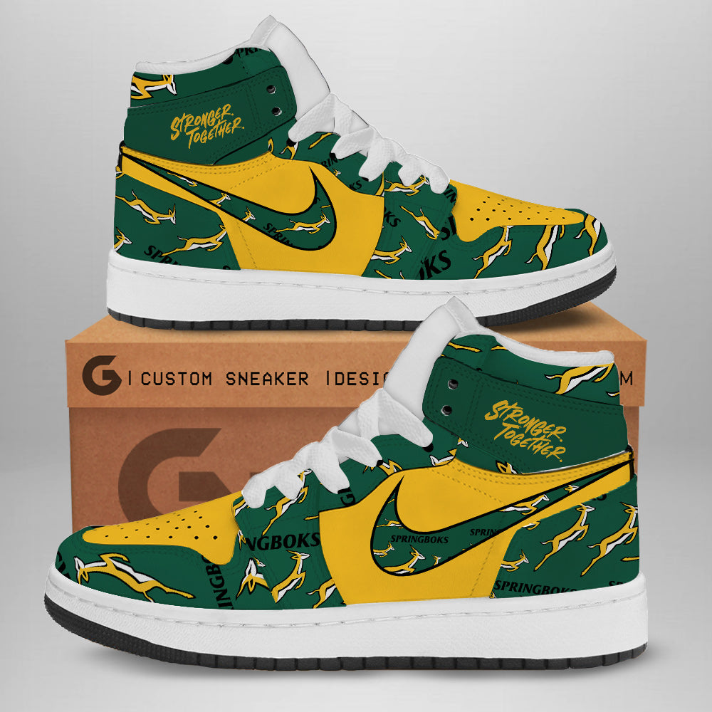 Ideafootwear South Africa National AJ1 High Sneakers Shoes For Men And Women 4