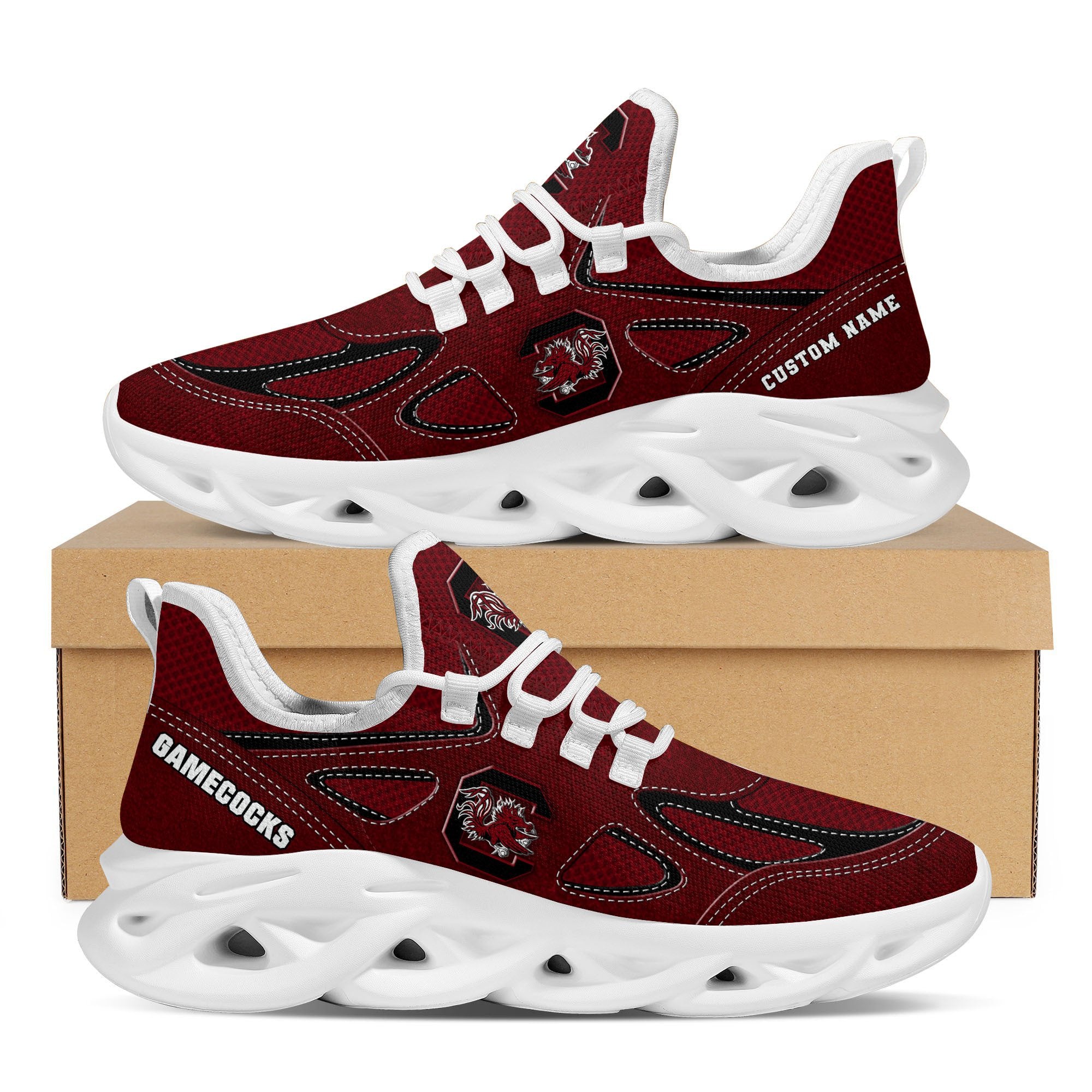 Ideafootwear South Carolina Gamecocks Max Soul Shoes Sneakers For Men And Women 4