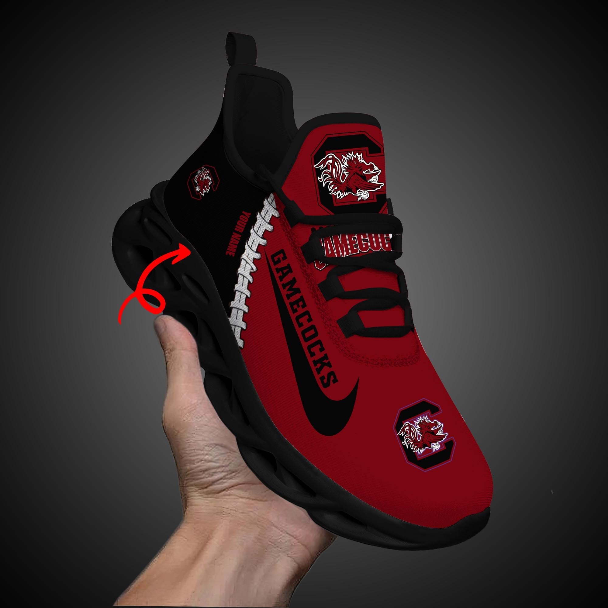 Ideafootwear South Carolina Gamecocks Max Soul Shoes Sneakers For Men And Women 2