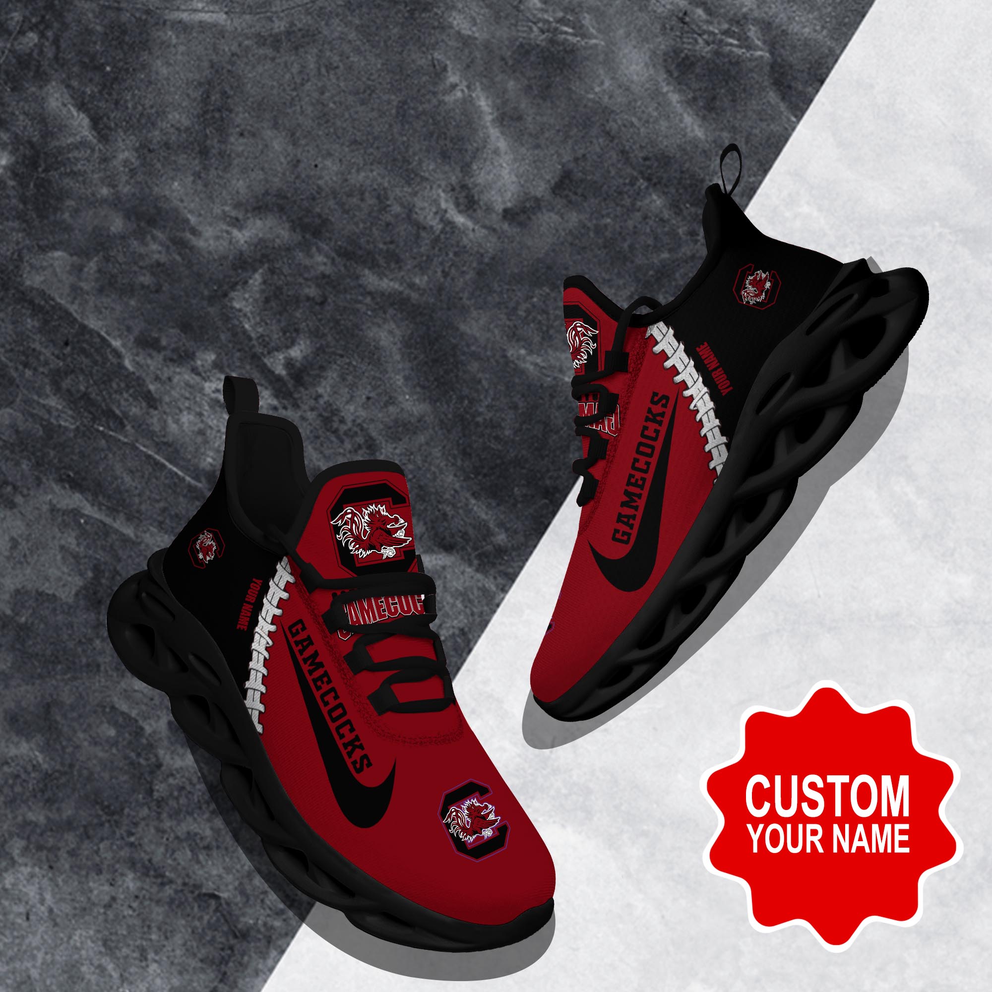 Ideafootwear South Carolina Gamecocks Max Soul Shoes Sneakers For Men And Women 2