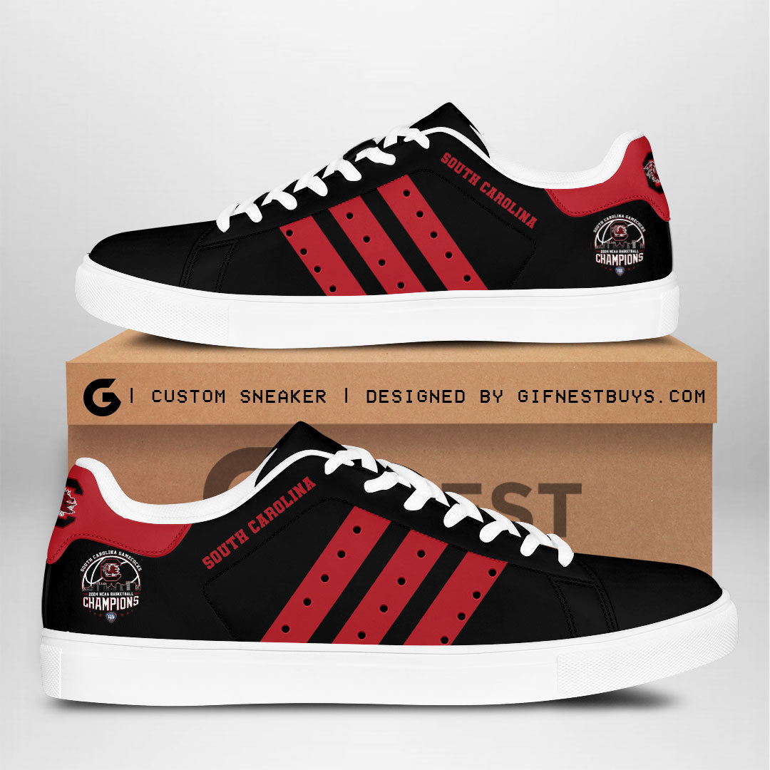 Ideafootwear South Carolina Gamecocks Skate Stan Shoes Sneakes For Men And Women 3