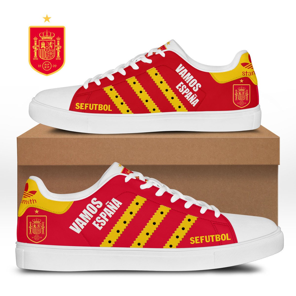 Ideafootwear Spain FC Skate Stan Shoes Sneakes For Men And Women  1