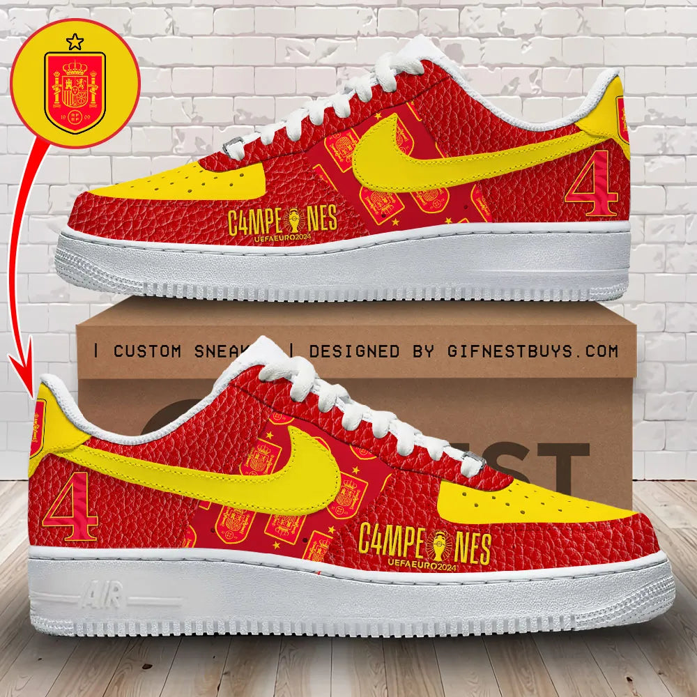 Ideafootwear Spain National Air Low-Top Sneakers Shoes For Men And Women 1