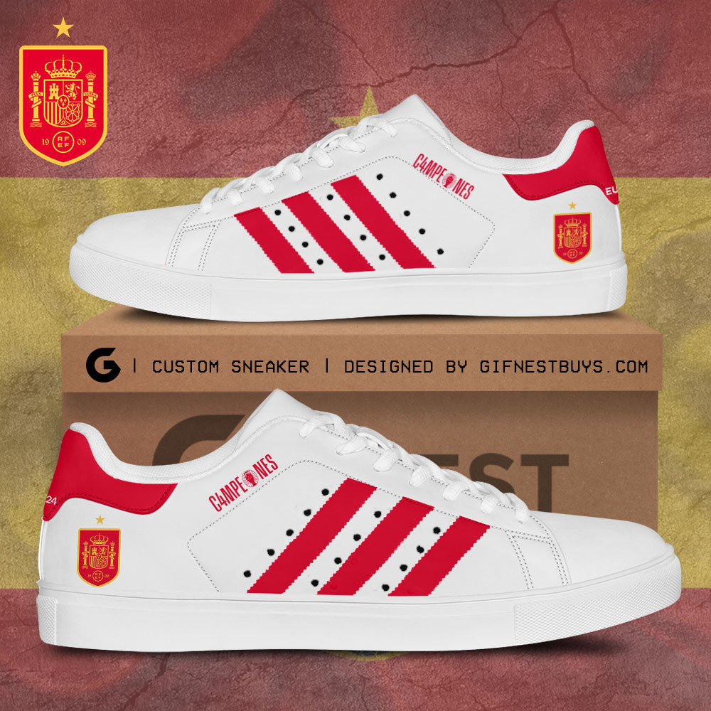 Ideafootwear Spain National Team Skate Stan Shoes Sneakes For Men And Women 2