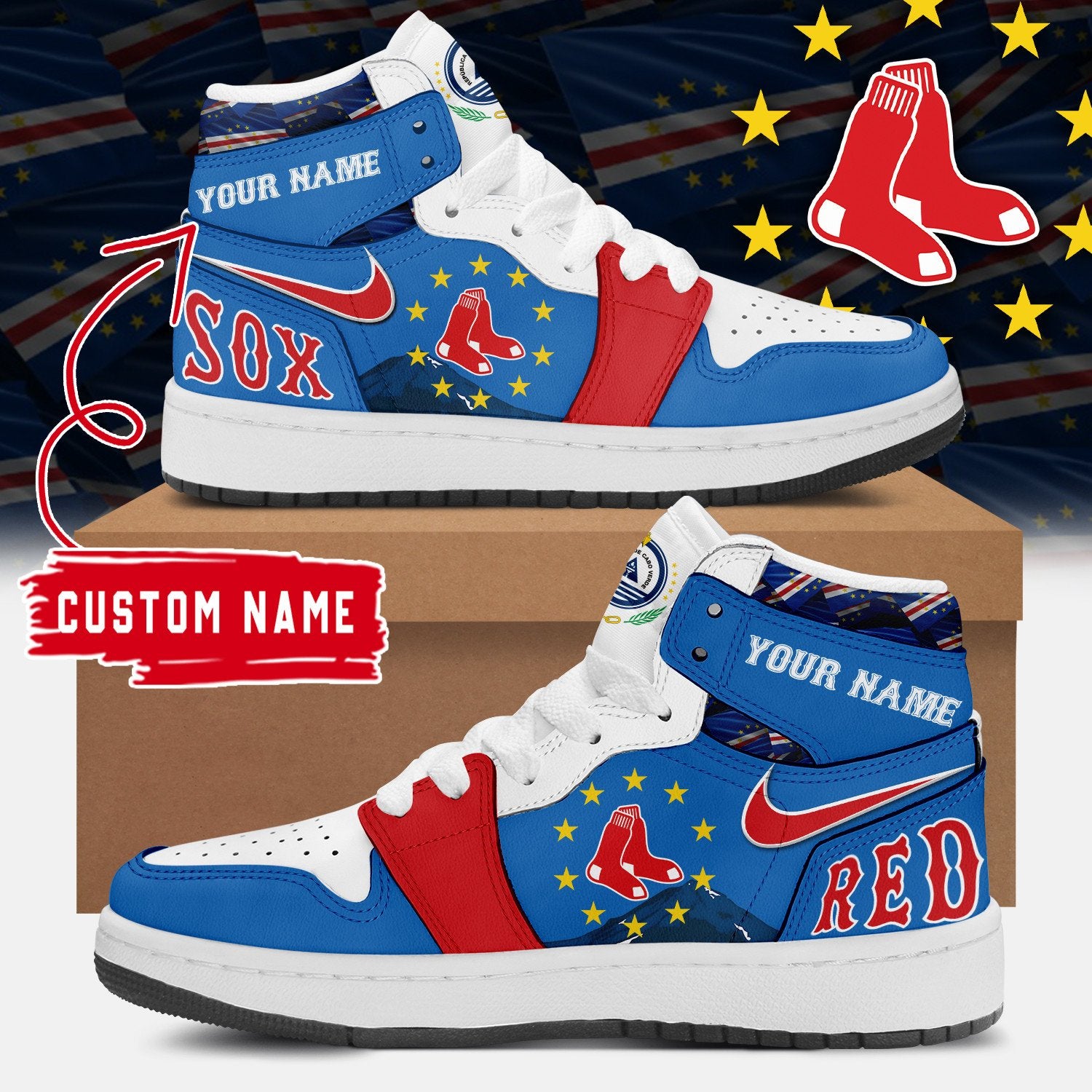 Ideafootwear Special Cabo Verdean celebration AJ1 High Sneakers Shoes For Men And Women 1