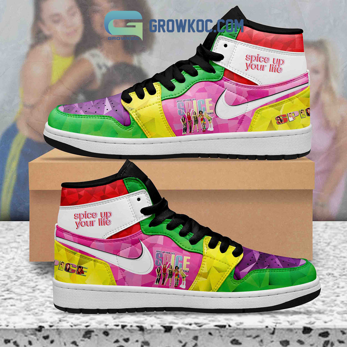 Ideafootwear Spice Girls AJ1 High Sneakers Shoes For Men And Women 1