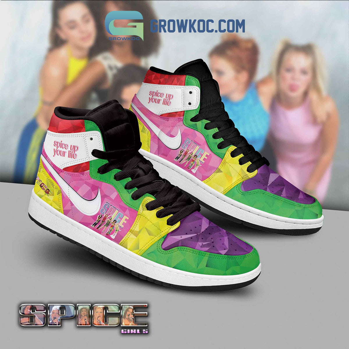 Ideafootwear Spice Girls AJ1 High Sneakers Shoes For Men And Women 1