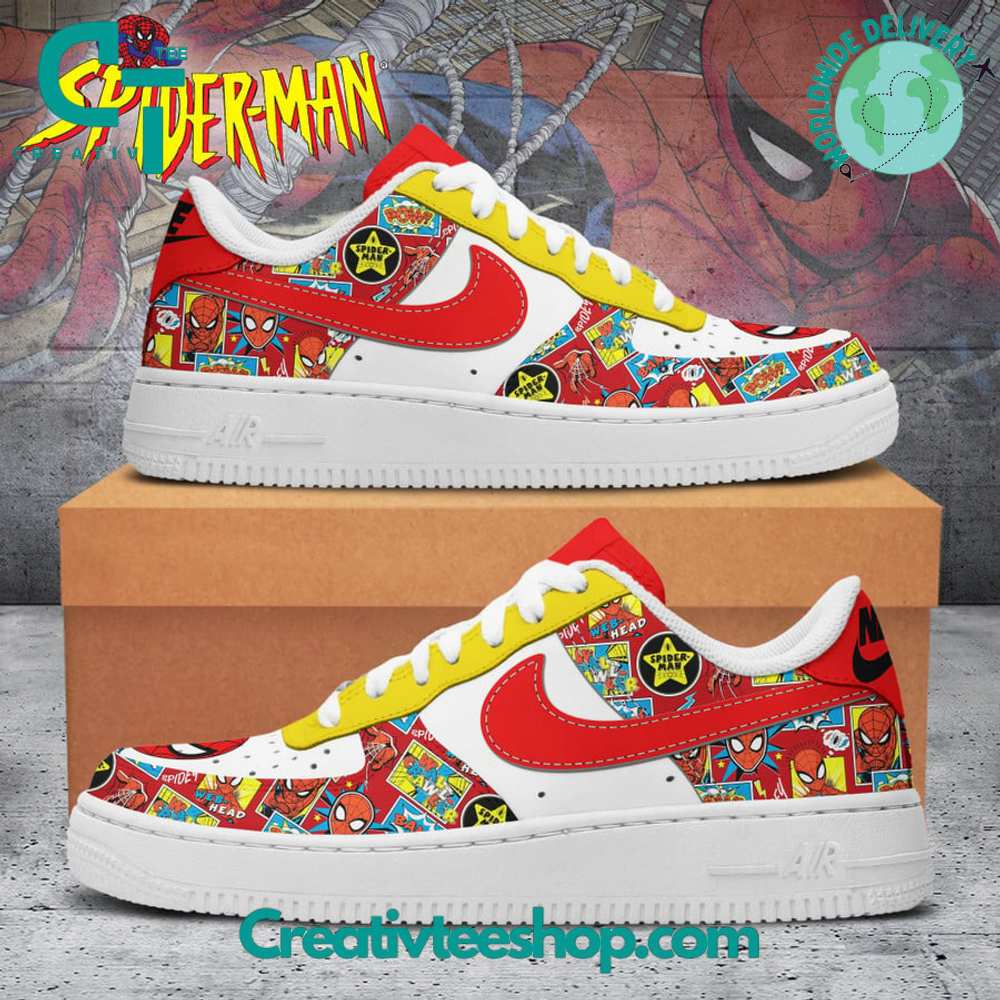 Ideafootwear Spiderman Star  Air Low-Top Sneakers Shoes For Men And Women 1