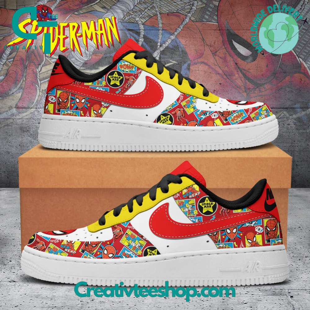 Ideafootwear Spiderman Star  Air Low-Top Sneakers Shoes For Men And Women 1