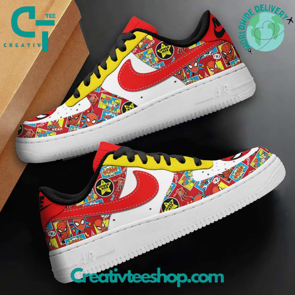 Ideafootwear Spiderman Star  Air Low-Top Sneakers Shoes For Men And Women 1