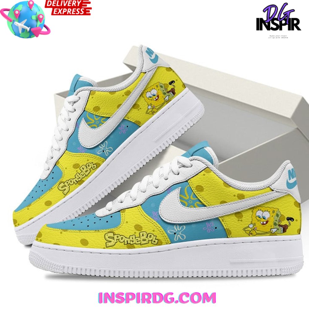 Ideafootwear SpongeBob Air Low-Top Sneakers Shoes For Men And Women 3