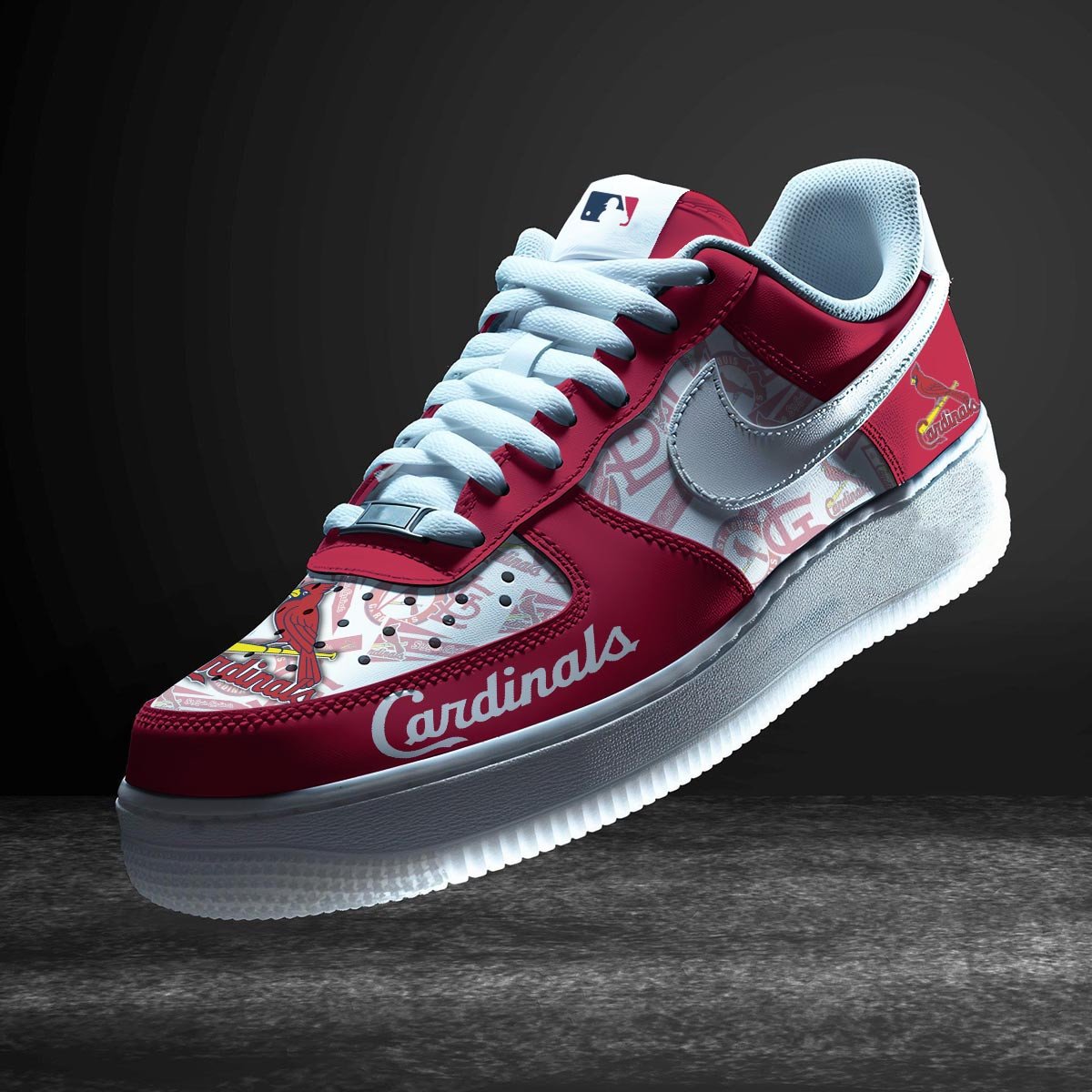 Ideafootwear St. Louis Cardinals Air Low-Top Sneakers Shoes For Men And Women 5