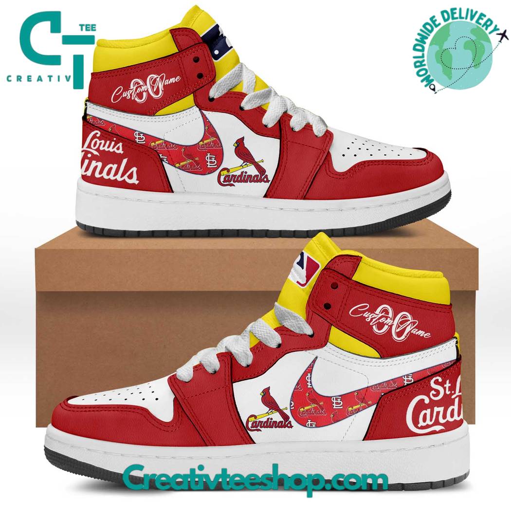 Ideafootwear St. Louis Cardinals AJ1 High Sneakers Shoes For Men And Women 3