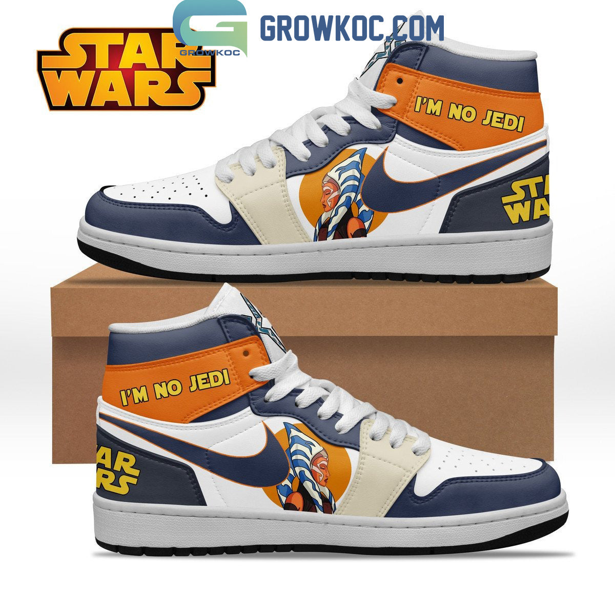 Ideafootwear Star Wars AJ1 High Sneakers Shoes For Men And Women 13